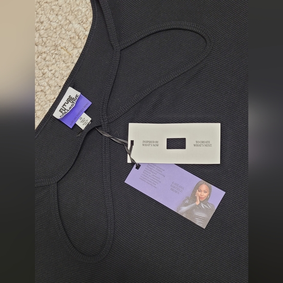 Women's Ribbed Cut Out Neck Bodysuit Future Collective - Picture 5 of 11